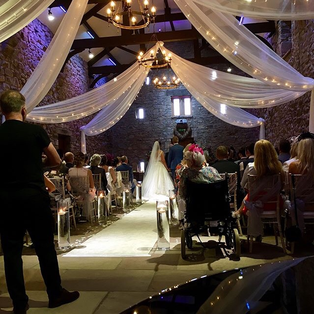 Craig Smith Wedding Pianist playing Piano for a Browsholme Hall wedding ceremony