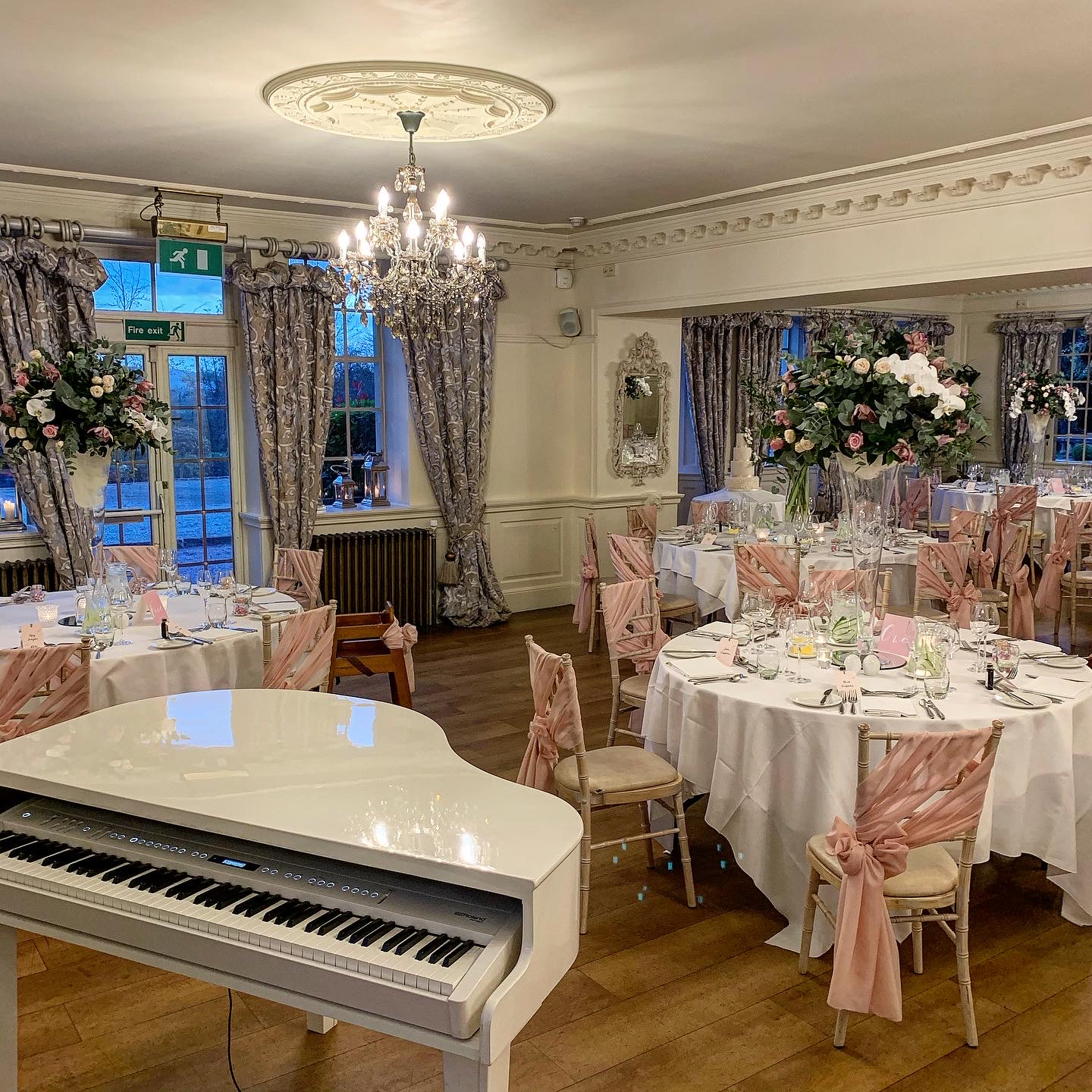 Craig Smith Wedding Pianist playing Eaves Hall Wedding Breakfast Piano