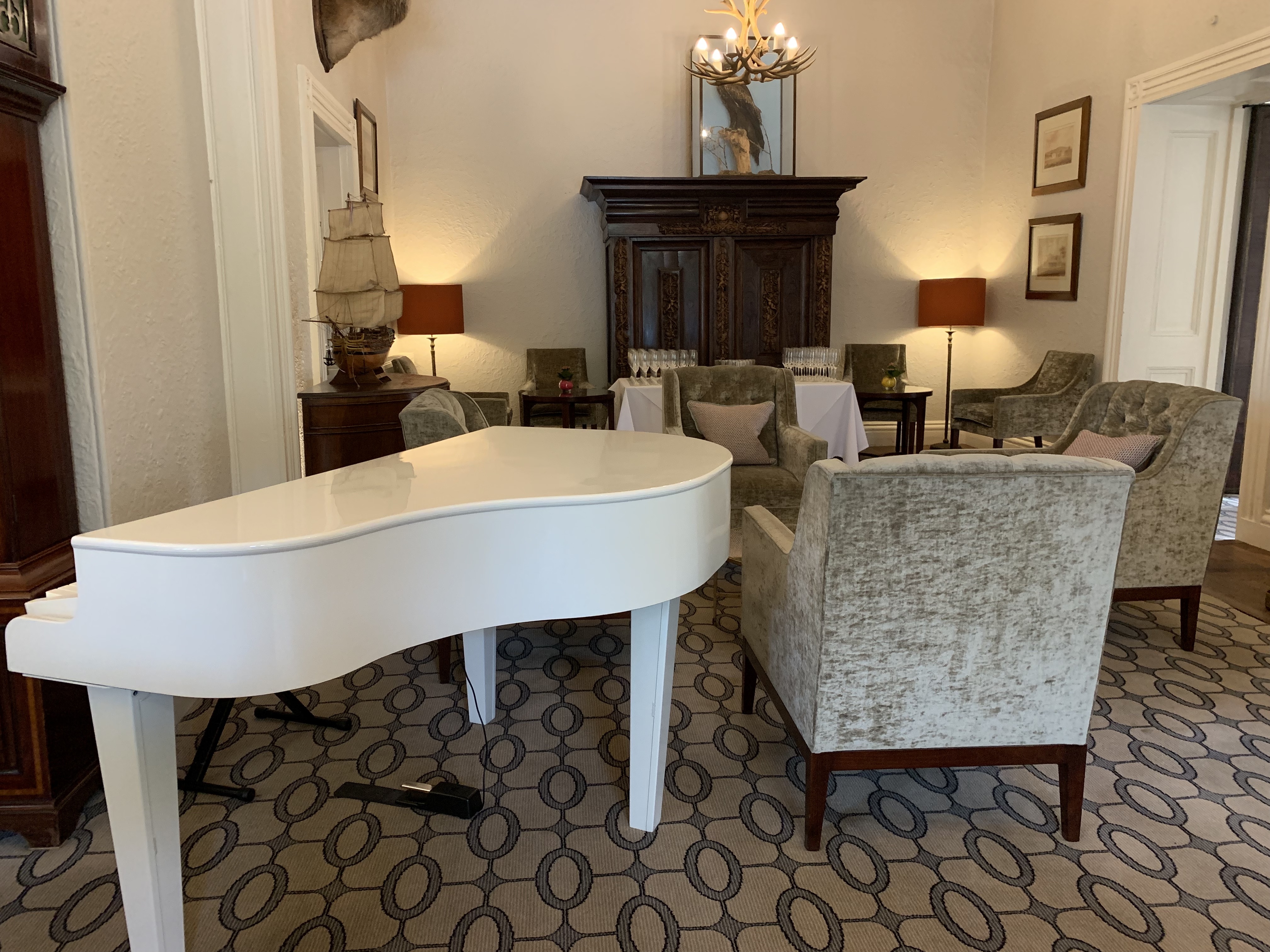 Wedding piano for Storrs Hall wedding reception